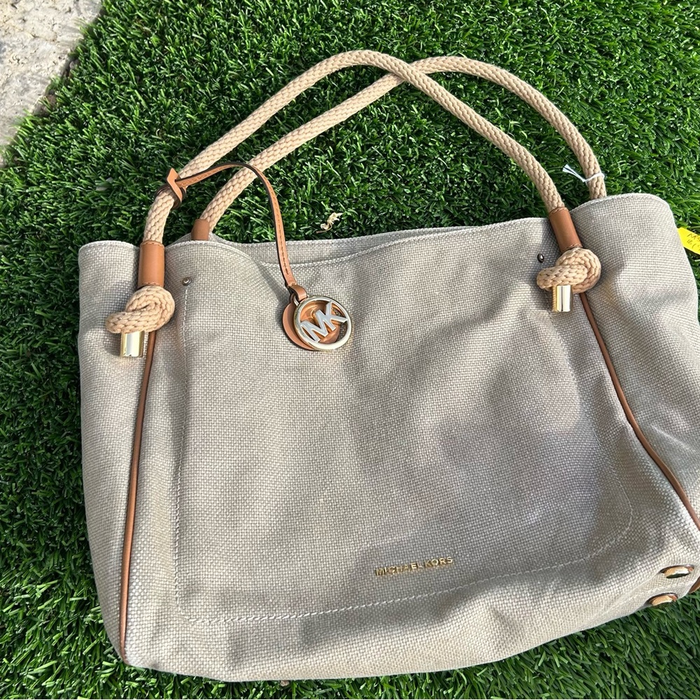 Michael Kors Tan and Brown Tote Bag